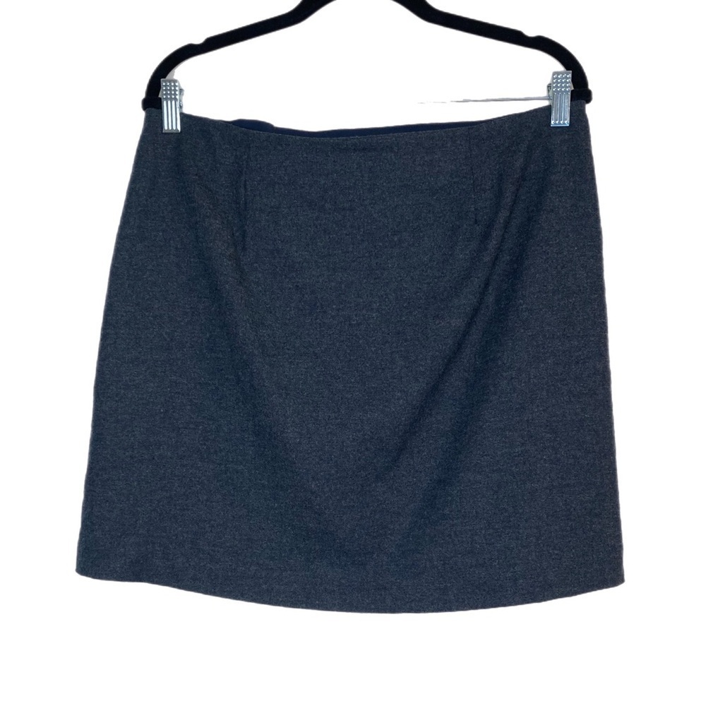 Banana Republic Marie skirt in dark indigo / wool mini skirt with button front - Picture 4 of 4